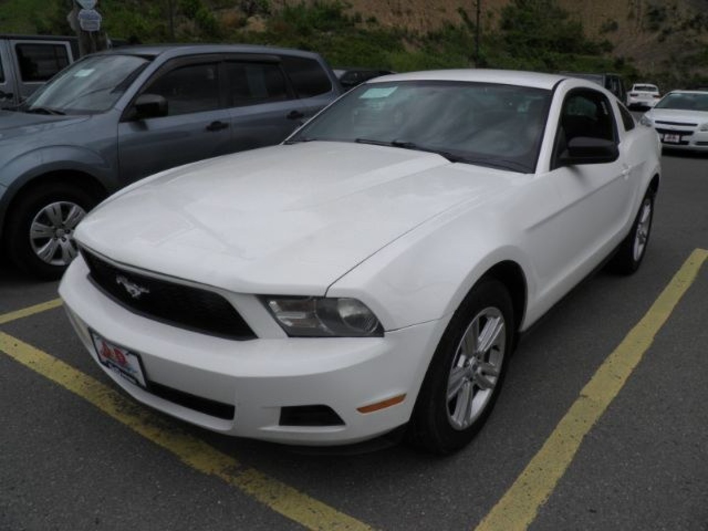 2010 WHITE Ford Mustang V6 Coupe (1ZVBP8AN2A5) with an 4.0l V6 engine, 5SP transmission, located at 15520 McMullen Hwy SW, Belair, MD, 21502, (301) 729-3700, 39.581375, -78.846451- Photo#0