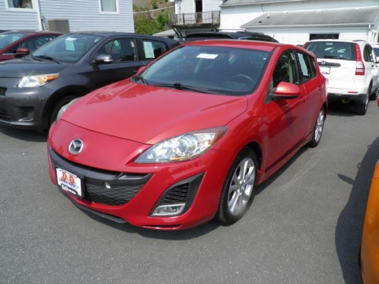 2010 RED Mazda MAZDA3 s Sport 5-Door (JM1BL1H63A1) with an 2.5 L4 engine, AT transmission, located at 15520 McMullen Hwy SW, Belair, MD, 21502, (301) 729-3700, 39.581375, -78.846451- Photo#0