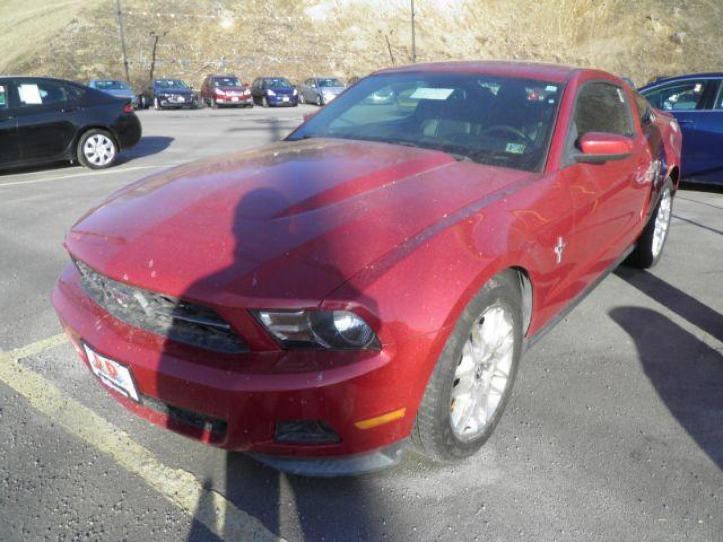 2012 RED Ford Mustang V6 Coupe (1ZVBP8AM6C5) with an 3.7L V6 engine, MAN transmission, located at 15520 McMullen Hwy SW, Belair, MD, 21502, (301) 729-3700, 39.581375, -78.846451 - Photo#0