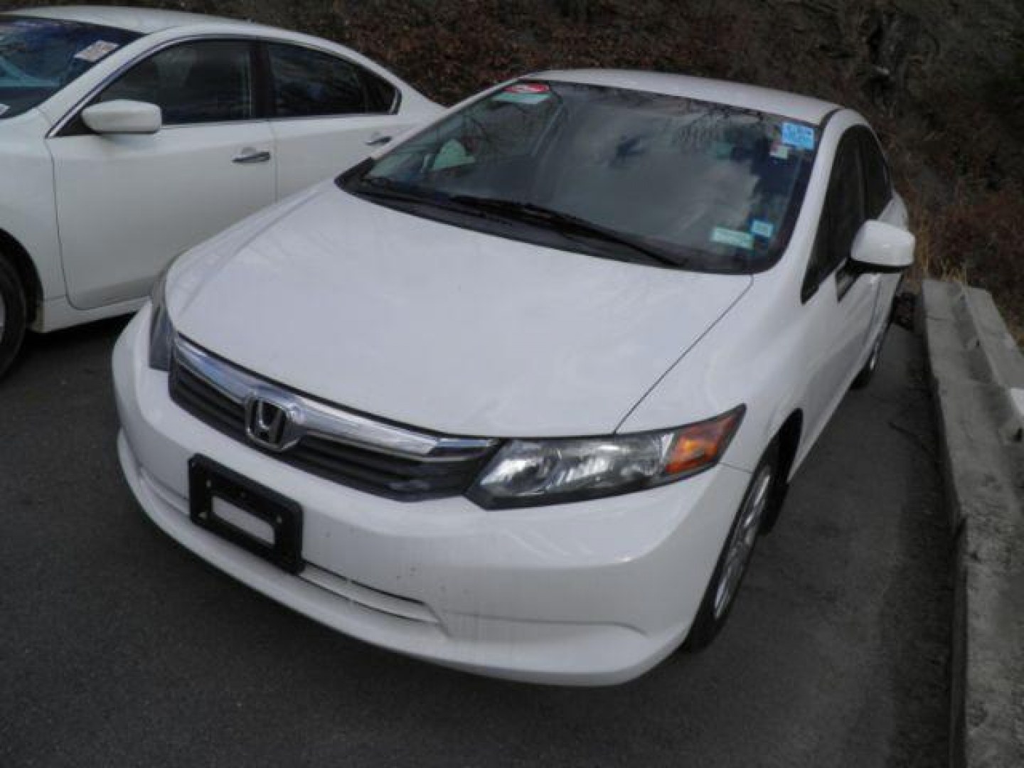 2012 WHITE Honda Civic LX (2HGFB2E58CH) with an 1.8L L4 engine, 5SP transmission, located at 15520 McMullen Hwy SW, Belair, MD, 21502, (301) 729-3700, 39.581375, -78.846451 - Photo#0