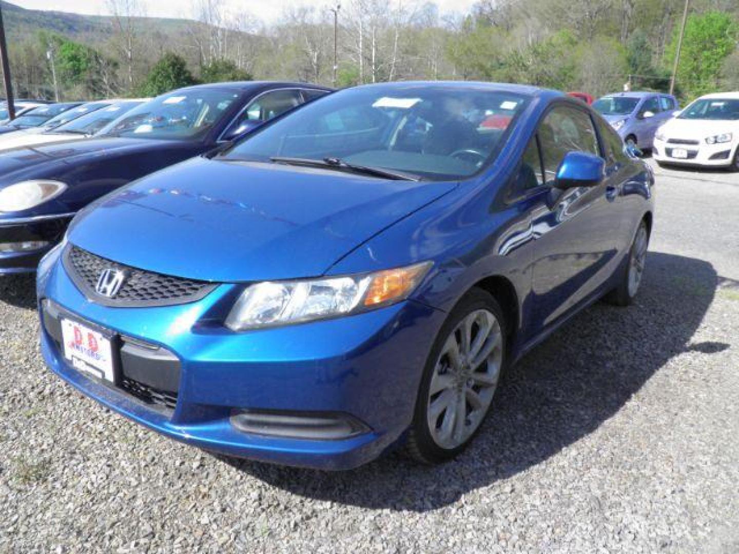 2012 BLUE HONDA CIVIC LX Coupe 5-Speed AT (2HGFG3B54CH) with an 2.3l L4 engine, AT transmission, located at 19521 New George's Creek Rd SW, Barton, MD, 21521, (301) 463-2404, 39.524323, -79.017906 - Photo#0