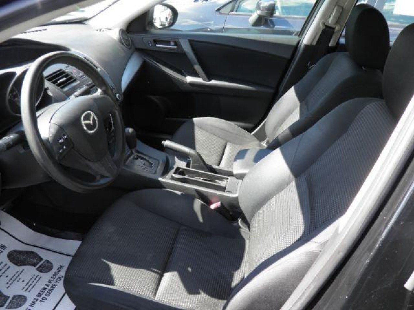 2012 BLACK Mazda Mazda3 i Sport (JM1BL1UG7C1) with an 2.4L L4 engine, AT transmission, located at 15520 McMullen Hwy SW, Belair, MD, 21502, (301) 729-3700, 39.581375, -78.846451- Photo#1