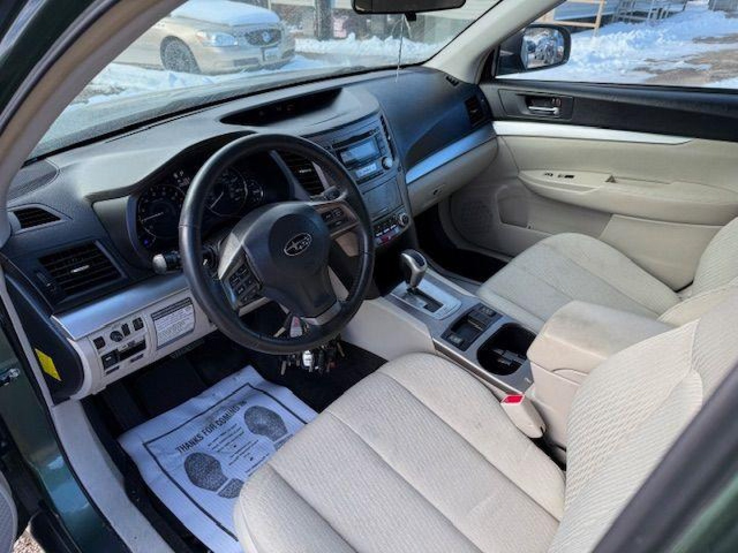 2012 GREEN Subaru Outback 2.5i Premium (4S4BRBCC9C3) with an 2.5 L4 engine, CVT transmission, located at 15520 McMullen Hwy SW, Belair, MD, 21502, (301) 729-3700, 39.581375, -78.846451 - Photo#4