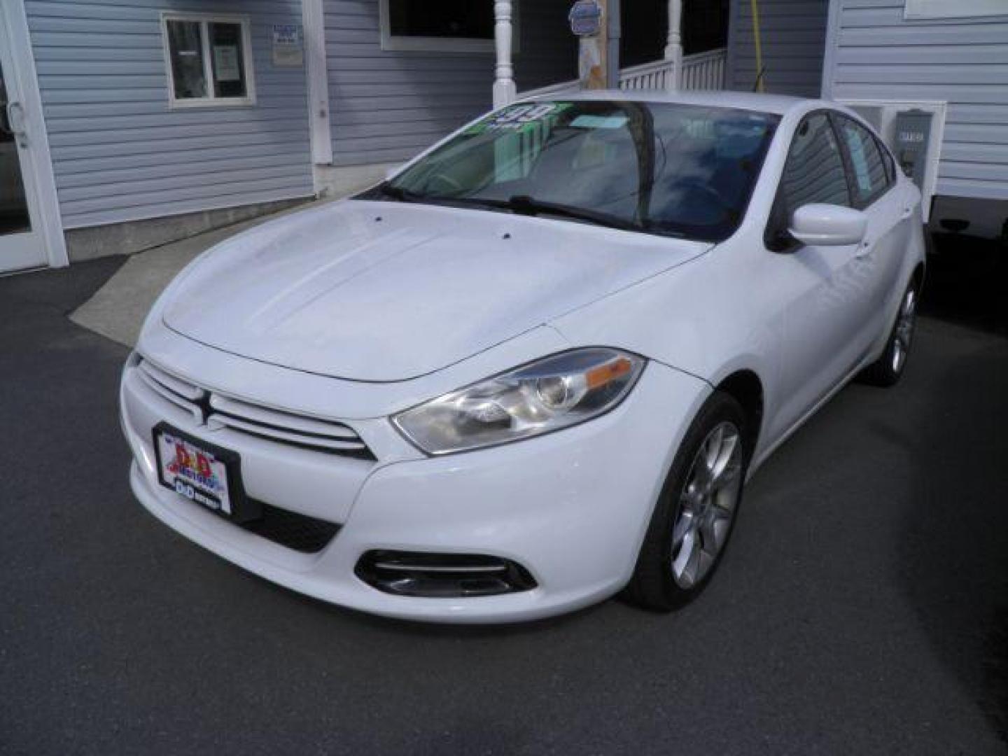 2013 White Dodge Dart SXT (1C3CDFBA1DD) with an 2.0L I4 engine, AT transmission, located at 19521 New George's Creek Rd SW, Barton, MD, 21521, (301) 463-2404, 39.524323, -79.017906 - Photo#0