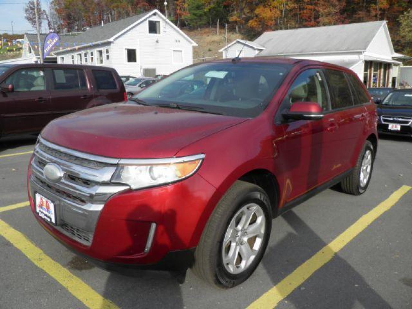 2013 RED FORD EDGE SEL FWD (2FMDK3JC7DB) with an 3.5L V6 engine, AT transmission, located at 15520 McMullen Hwy SW, Belair, MD, 21502, (301) 729-3700, 39.581375, -78.846451 - Photo#0