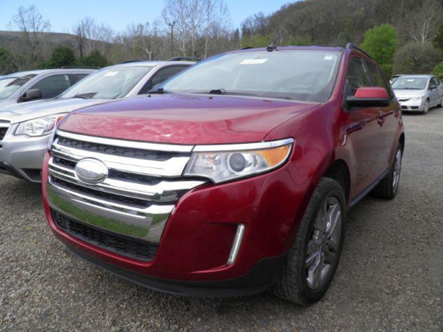 2013 RED Ford Edge SEL (2FMDK4JC6DB) with an 3.5L V6 engine, AT transmission, located at 19521 New George's Creek Rd SW, Barton, MD, 21521, (301) 463-2404, 39.524323, -79.017906- Photo#0