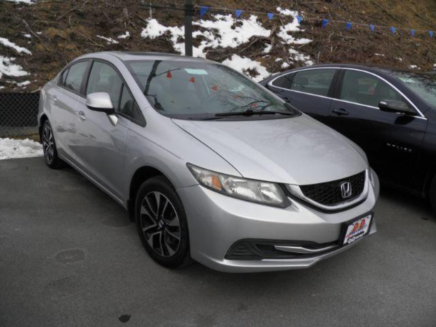 2013 SILVER Honda Civic EX Sedan 5-Speed AT (2HGFB2F83DH) with an 1.8L L4 engine, AT transmission, located at 15520 McMullen Hwy SW, Belair, MD, 21502, (301) 729-3700, 39.581375, -78.846451 - Photo#0