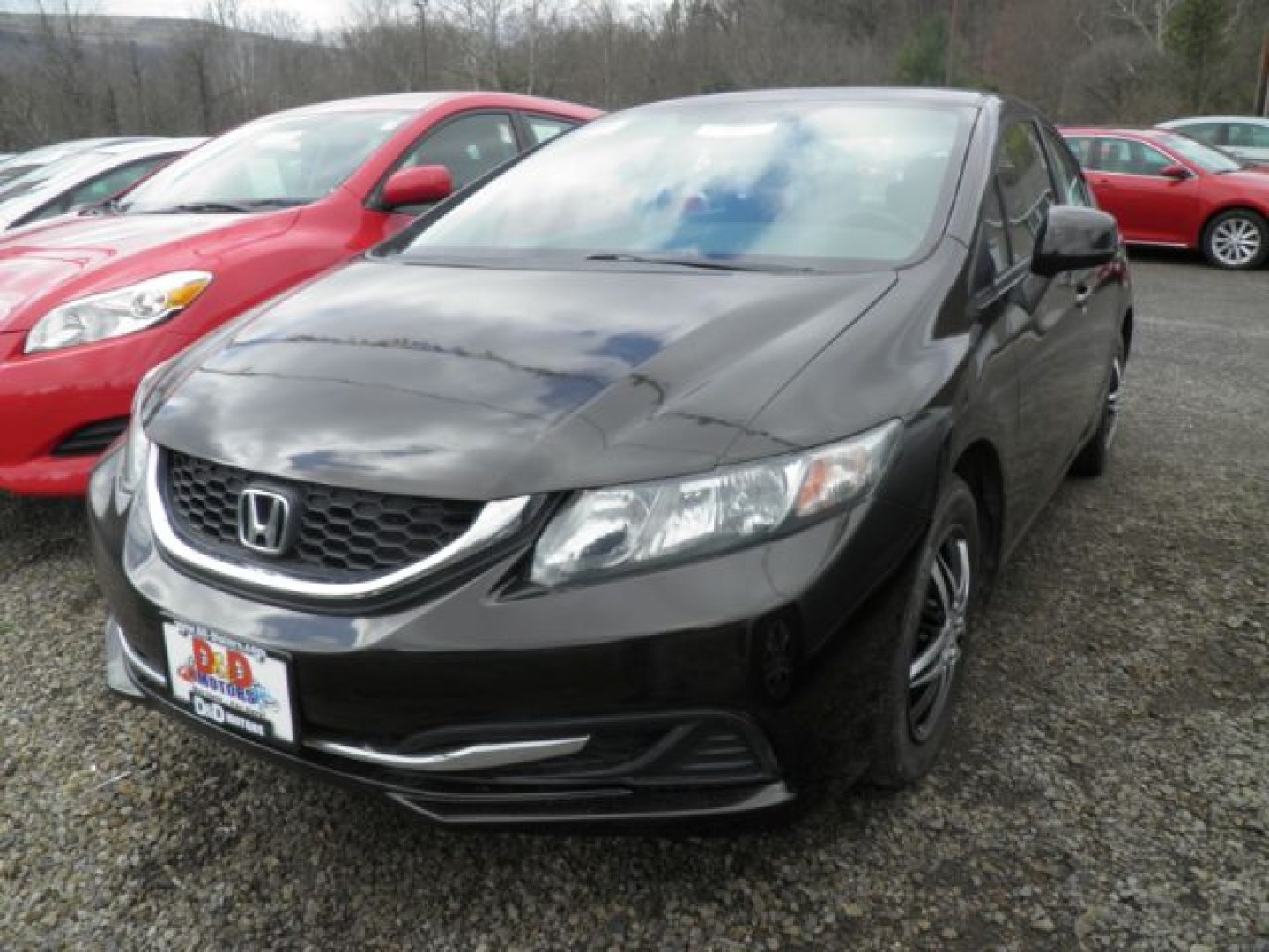 2013 Black Honda Civic LX (19XFB2F5XDE) with an 1.8L I4 engine, AT transmission, located at 19521 New George's Creek Rd SW, Barton, MD, 21521, (301) 463-2404, 39.524323, -79.017906- Photo#0
