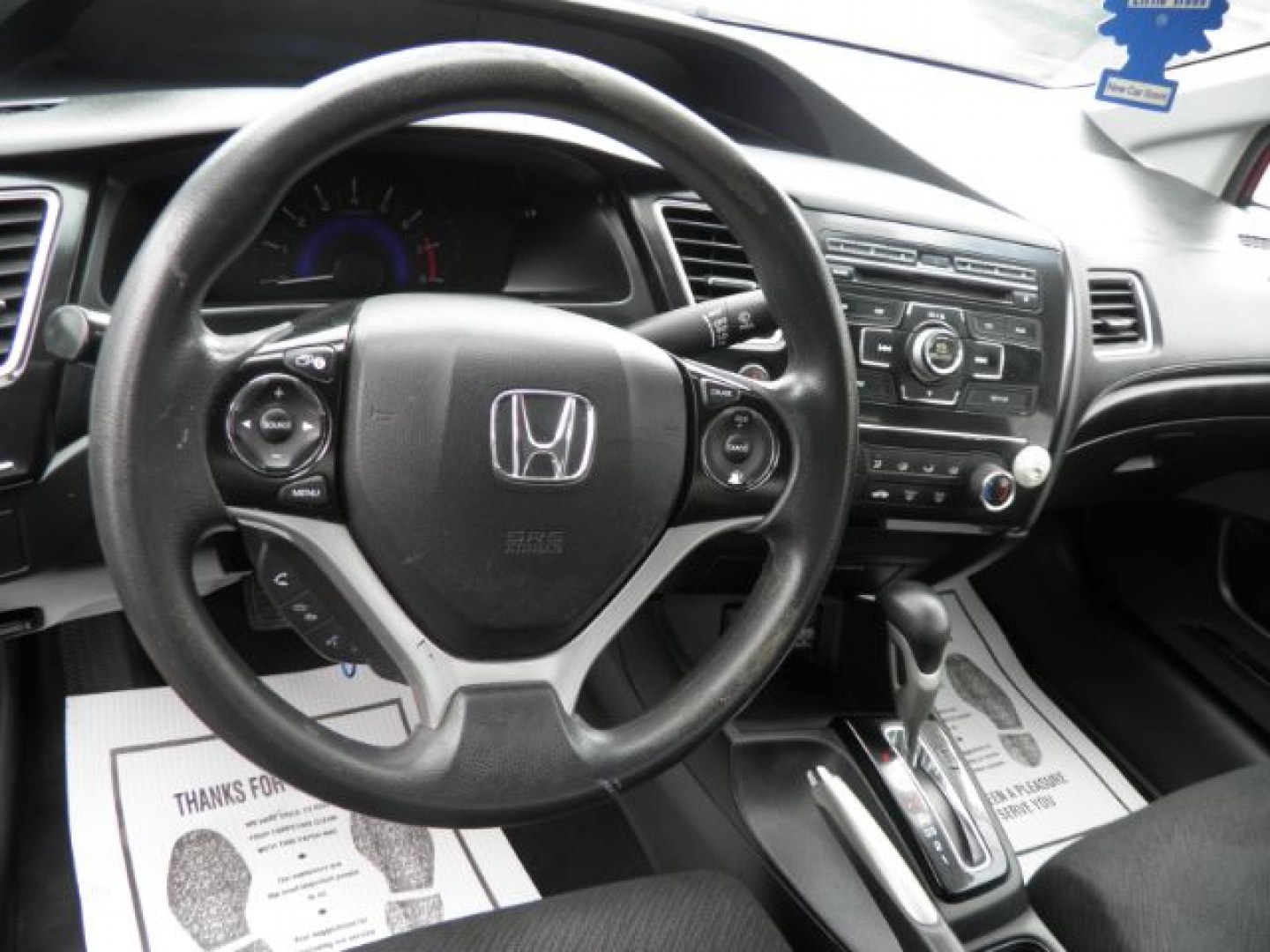 2013 Black Honda Civic LX (19XFB2F5XDE) with an 1.8L I4 engine, AT transmission, located at 19521 New George's Creek Rd SW, Barton, MD, 21521, (301) 463-2404, 39.524323, -79.017906- Photo#2