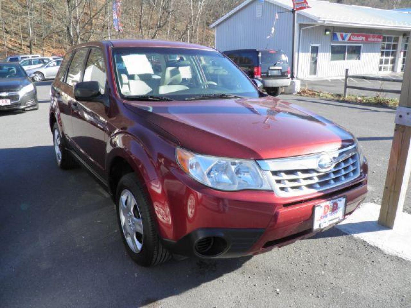 2013 Red Subaru Forester 2.5X (JF2SHAACXDH) with an 2.5L H4 engine, AT transmission, located at 19521 New George's Creek Rd SW, Barton, MD, 21521, (301) 463-2404, 39.524323, -79.017906 - Photo#0