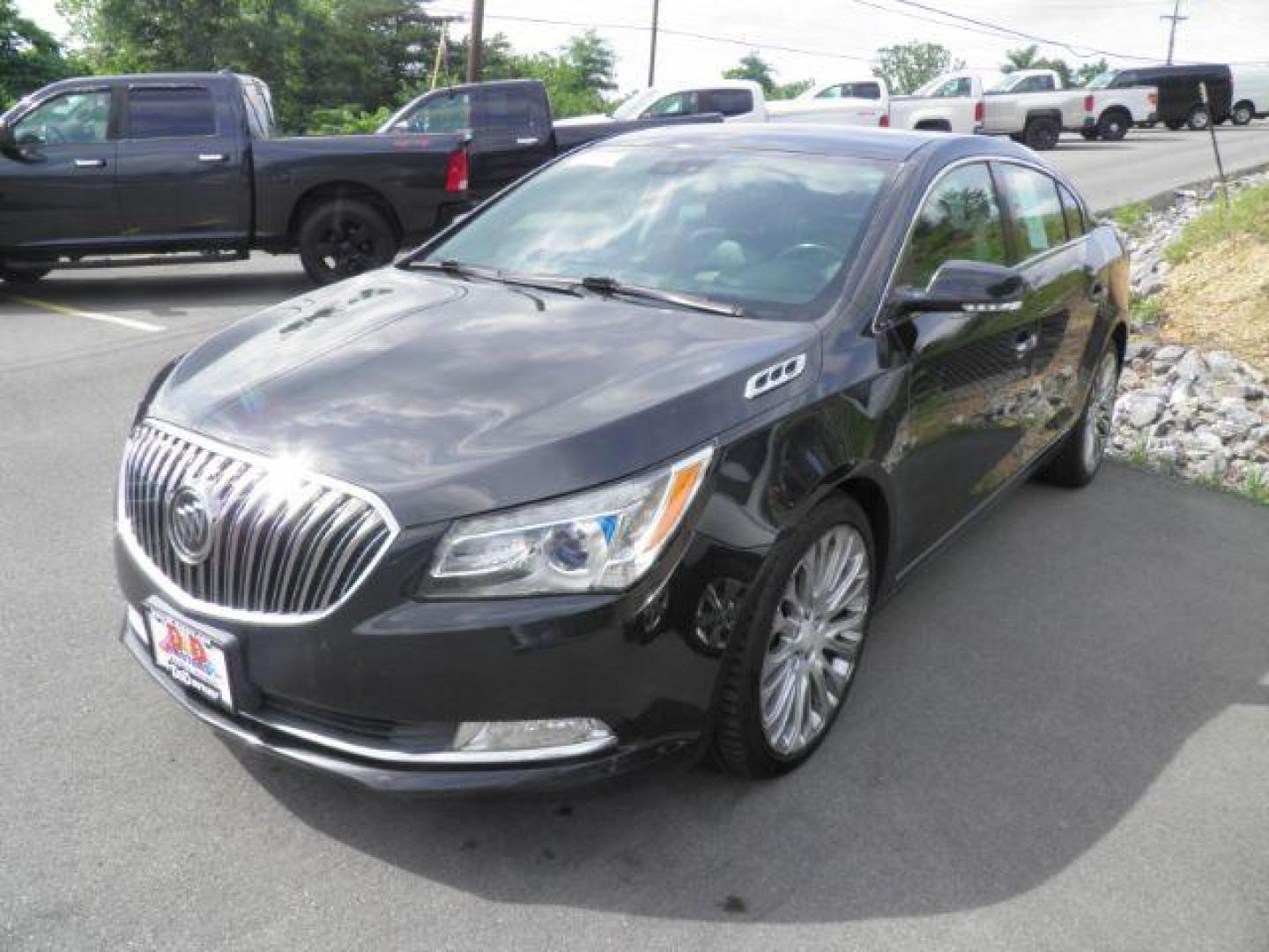 2014 Black Buick LaCrosse Premium II Group (1G4GF5G36EF) with an 3.6L V6 engine, AT transmission, located at 15520 McMullen Hwy SW, Belair, MD, 21502, (301) 729-3700, 39.581375, -78.846451 - Photo#0