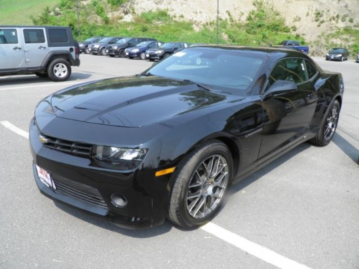 2014 BLACK Chevrolet Camaro Coupe 1LT (2G1FB1E33E9) with an 3.6L V6 engine, AT transmission, located at 15520 McMullen Hwy SW, Belair, MD, 21502, (301) 729-3700, 39.581375, -78.846451- Photo#0