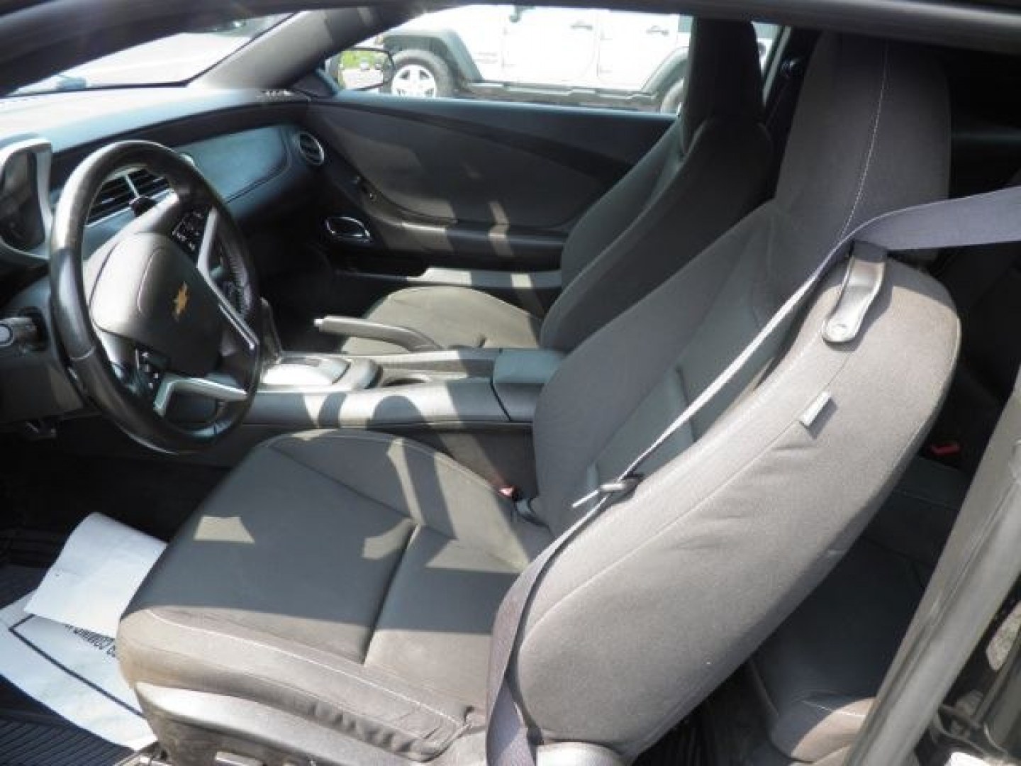 2014 BLACK Chevrolet Camaro Coupe 1LT (2G1FB1E33E9) with an 3.6L V6 engine, AT transmission, located at 15520 McMullen Hwy SW, Belair, MD, 21502, (301) 729-3700, 39.581375, -78.846451- Photo#1