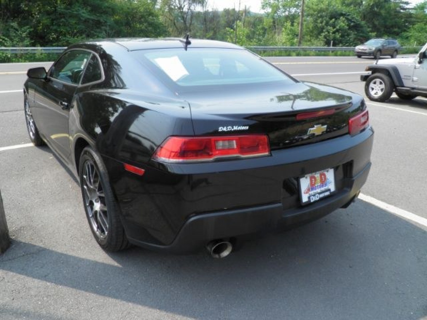 2014 BLACK Chevrolet Camaro Coupe 1LT (2G1FB1E33E9) with an 3.6L V6 engine, AT transmission, located at 15520 McMullen Hwy SW, Belair, MD, 21502, (301) 729-3700, 39.581375, -78.846451- Photo#4