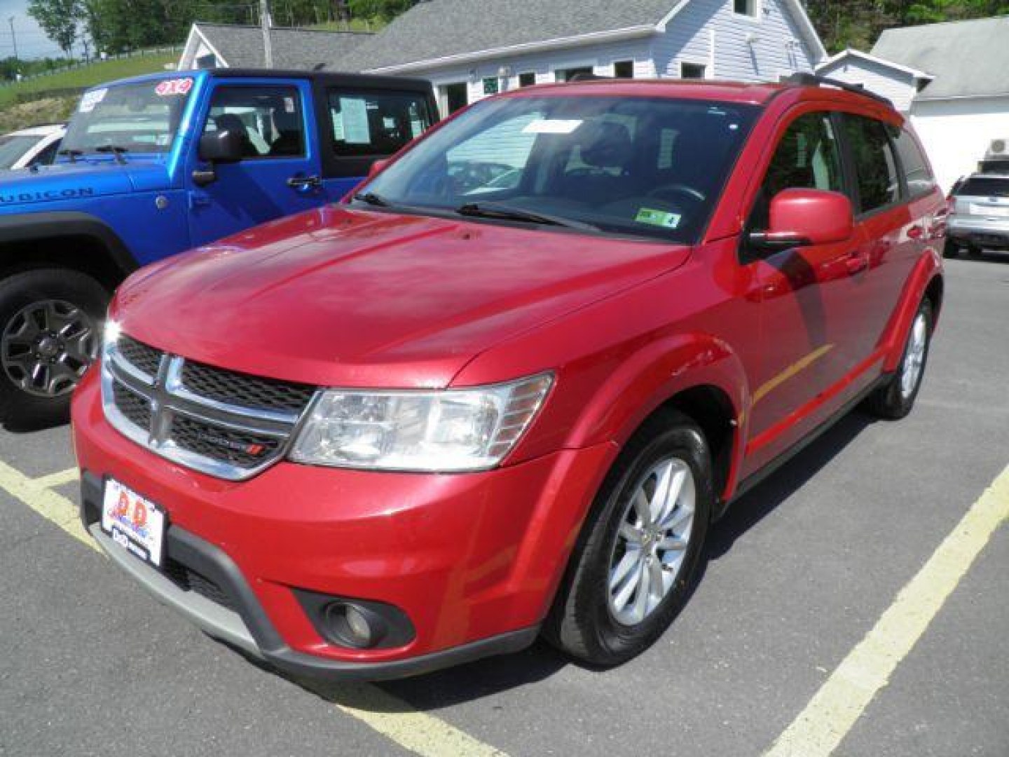 2014 RED DODGE JOURNEY SXT (3C4PDCBB8ET) with an 2.4L L4 engine, AT transmission, located at 15520 McMullen Hwy SW, Belair, MD, 21502, (301) 729-3700, 39.581375, -78.846451 - Photo#0