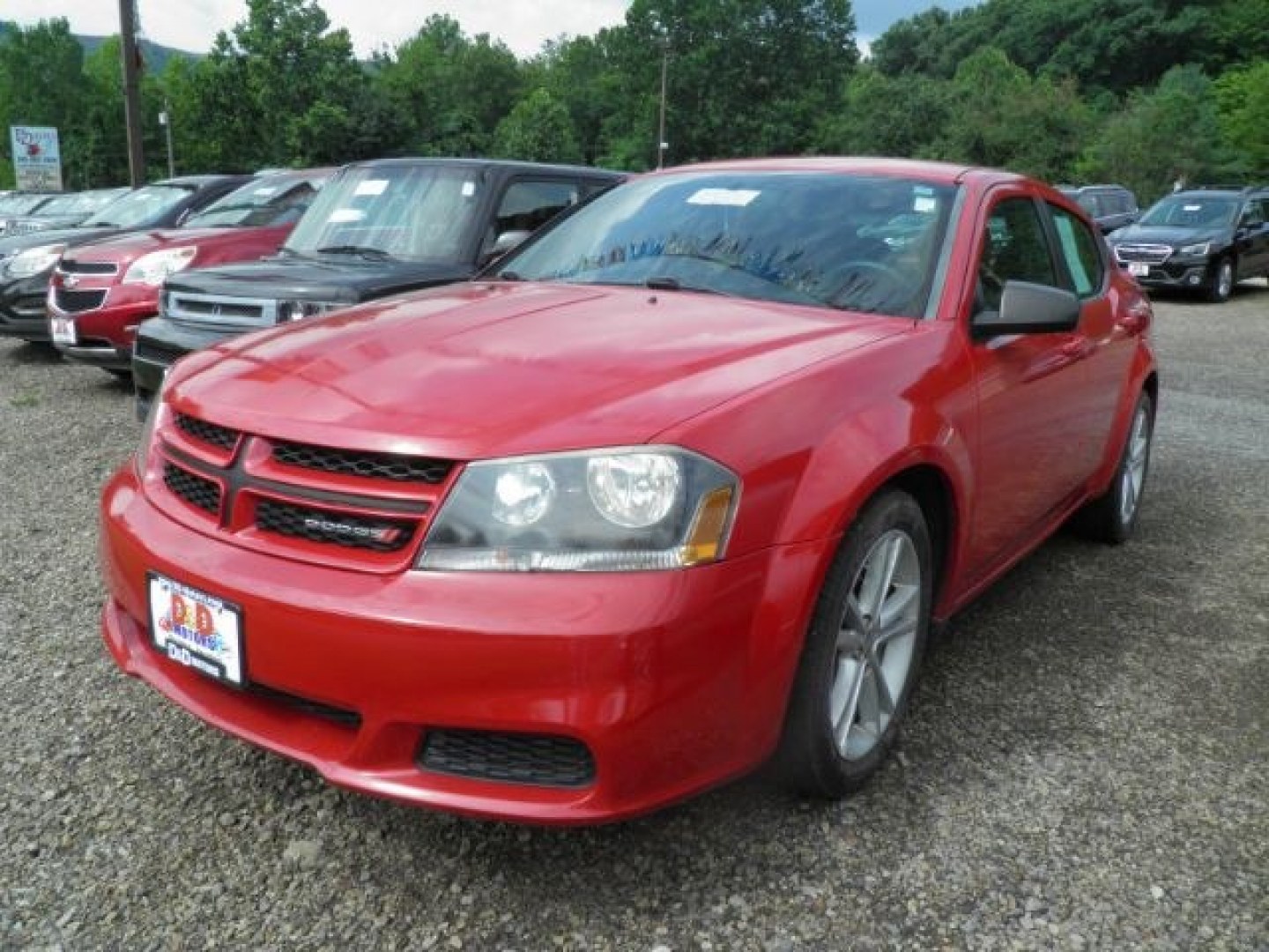 2014 RED Dodge Avenger SE (1C3CDZAB7EN) with an 2.4L L4 engine, AT transmission, located at 19521 New George's Creek Rd SW, Barton, MD, 21521, (301) 463-2404, 39.524323, -79.017906- Photo#0