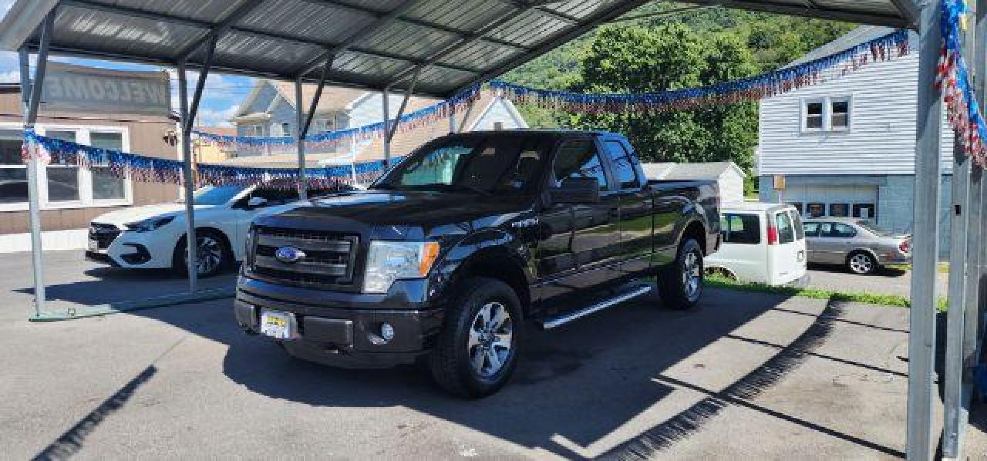 2014 BLACK /Steel Gray Ford F-150 STX (1FTFX1EF9EK) with an 5L V-8 DOHC engine, AT transmission, located at 15520 McMullen Hwy SW, Belair, MD, 21502, (301) 729-3700, 39.581375, -78.846451 - Photo#2