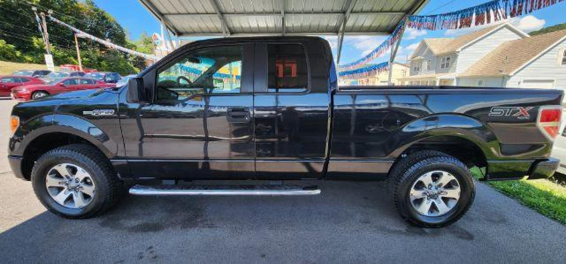 2014 BLACK /Steel Gray Ford F-150 STX (1FTFX1EF9EK) with an 5L V-8 DOHC engine, AT transmission, located at 15520 McMullen Hwy SW, Belair, MD, 21502, (301) 729-3700, 39.581375, -78.846451 - Photo#3