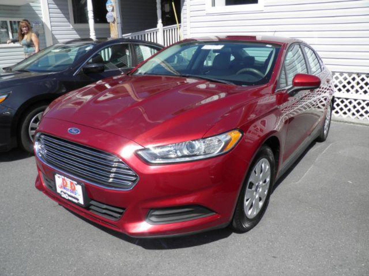 2014 RED Ford Fusion S (3FA6P0G75ER) with an 2.5 L4 engine, AT transmission, located at 15520 McMullen Hwy SW, Belair, MD, 21502, (301) 729-3700, 39.581375, -78.846451- Photo#0