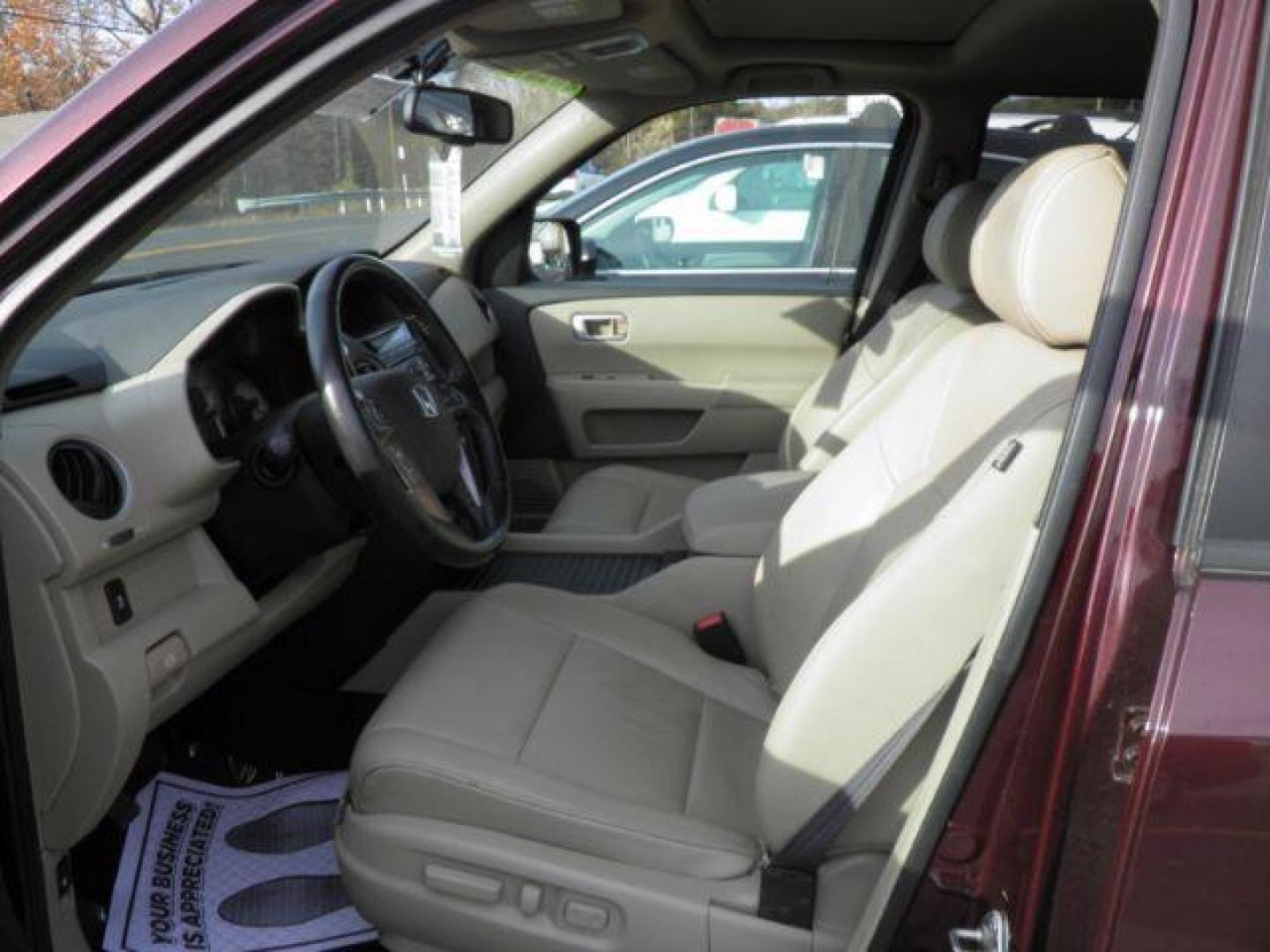 2014 BURGUNDY HONDA PILOT EX-L 4WD 5-Spd AT (5FNYF4H54EB) with an 3.5L V6 engine, AT transmission, located at 15520 McMullen Hwy SW, Belair, MD, 21502, (301) 729-3700, 39.581375, -78.846451 - Photo#1