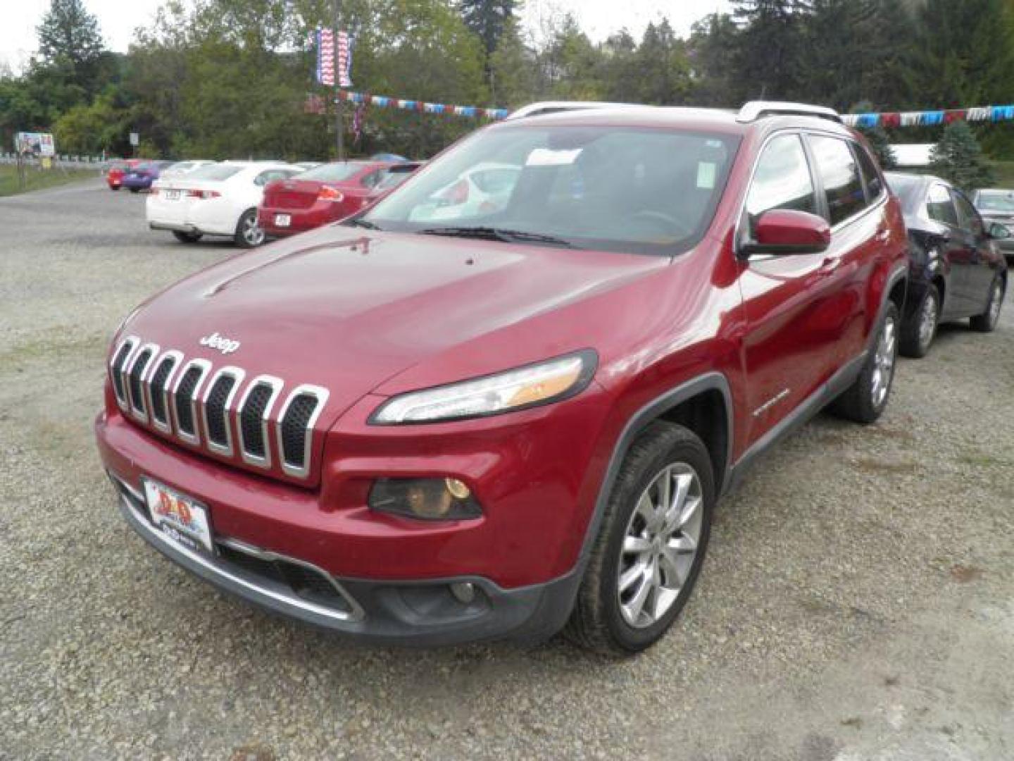2014 RED Jeep Cherokee Limited FWD (1C4PJLDB3EW) with an 2.4L L4 engine, AT transmission, located at 19521 New George's Creek Rd SW, Barton, MD, 21521, (301) 463-2404, 39.524323, -79.017906 - Photo#0