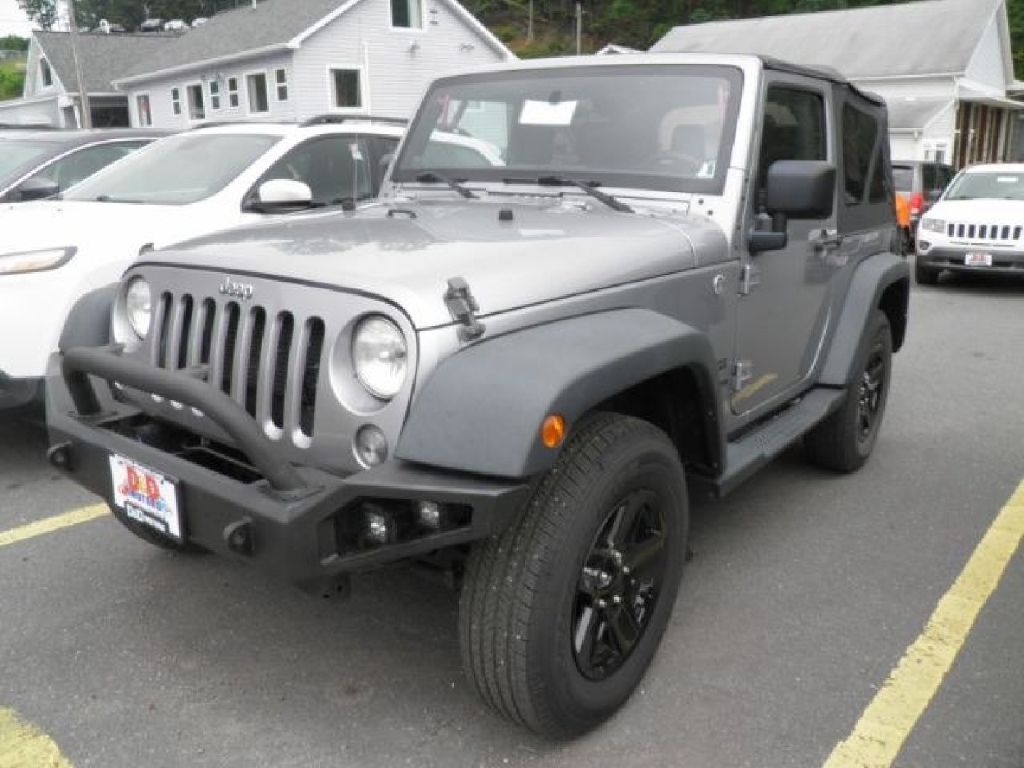 2014 SILVER Jeep Wrangler Sport (1C4AJWAG7EL) with an 3.6L V6 engine, AT transmission, located at 15520 McMullen Hwy SW, Belair, MD, 21502, (301) 729-3700, 39.581375, -78.846451- Photo#0