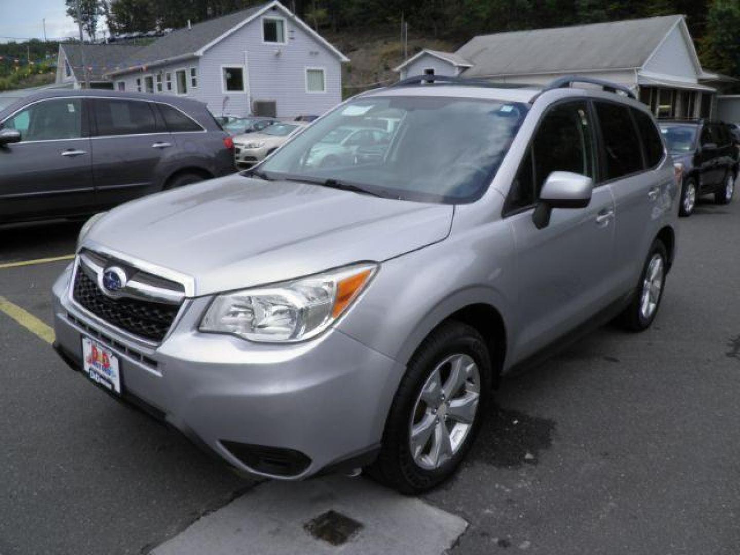 2014 Silver Subaru Forester 2.5i Premium (JF2SJAEC3EH) with an 2.5L H4 engine, AT transmission, located at 19521 New George's Creek Rd SW, Barton, MD, 21521, (301) 463-2404, 39.524323, -79.017906 - Photo#0