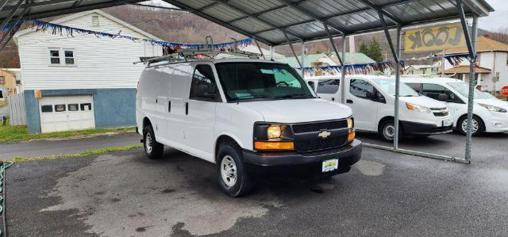 2015 WHITE /Medium Pewter, premium cloth Chevrolet Express CARGO VAN (1GCWGFCF6F1) with an 4.8L V8 FFV engine, AT transmission, located at 19521 New George's Creek Rd SW, Barton, MD, 21521, (301) 463-2404, 39.524323, -79.017906 - FOR A BETTER PRICE CALL PAUL AT 301-268-8150 - Photo#0