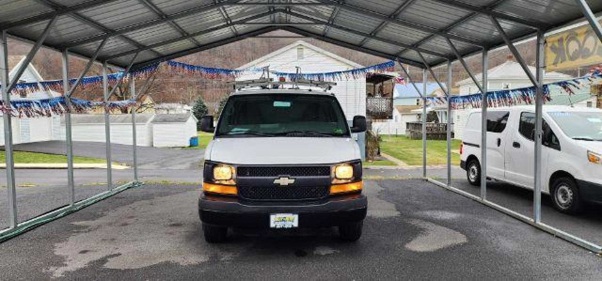 2015 WHITE /Medium Pewter, premium cloth Chevrolet Express CARGO VAN (1GCWGFCF6F1) with an 4.8L V8 FFV engine, AT transmission, located at 19521 New George's Creek Rd SW, Barton, MD, 21521, (301) 463-2404, 39.524323, -79.017906 - FOR A BETTER PRICE CALL PAUL AT 301-268-8150 - Photo#1