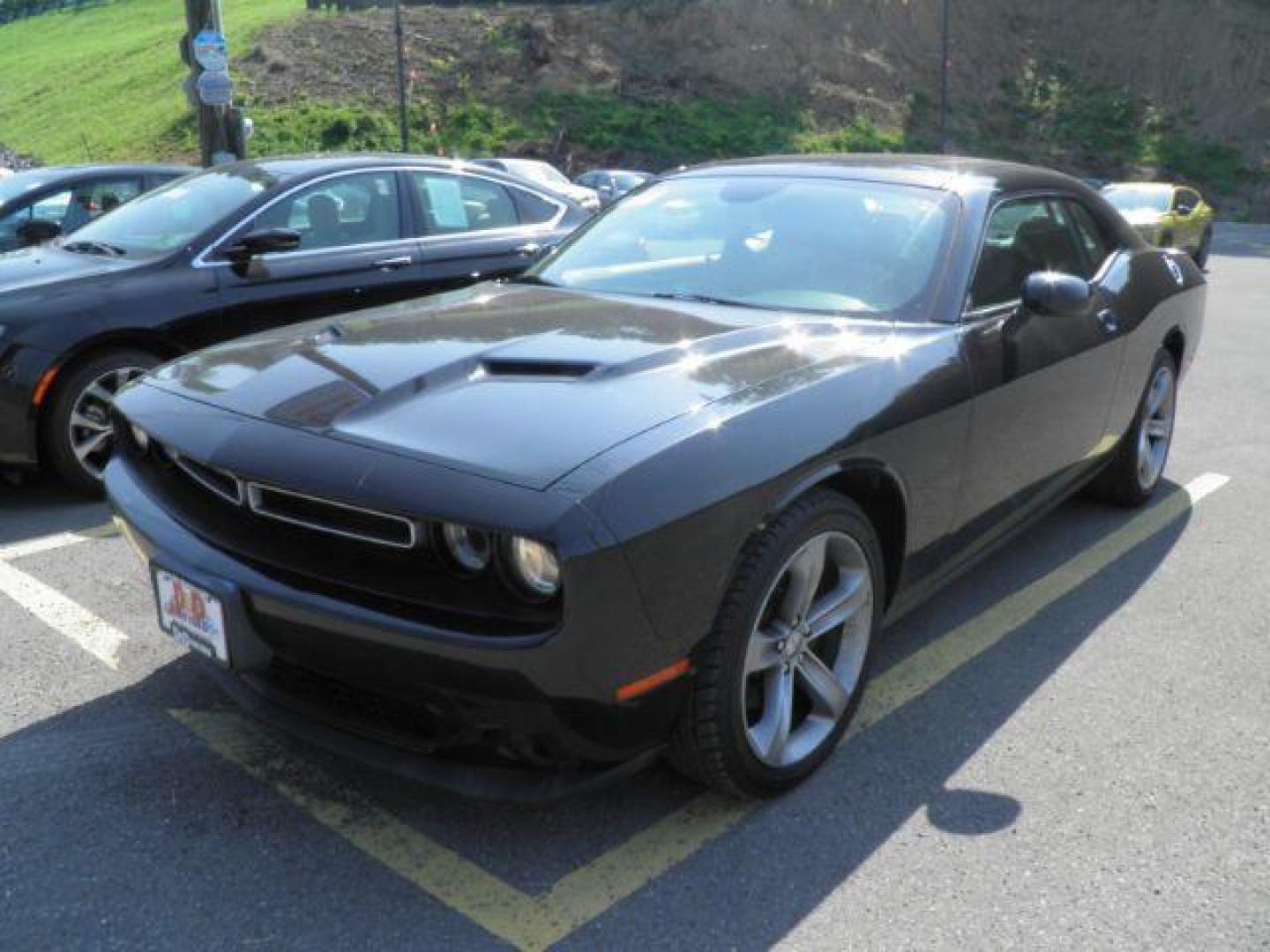 2015 Black Dodge Challenger SXT (2C3CDZAG2FH) with an 3.6L V6 engine, AT transmission, located at 15520 McMullen Hwy SW, Belair, MD, 21502, (301) 729-3700, 39.581375, -78.846451 - Photo#0