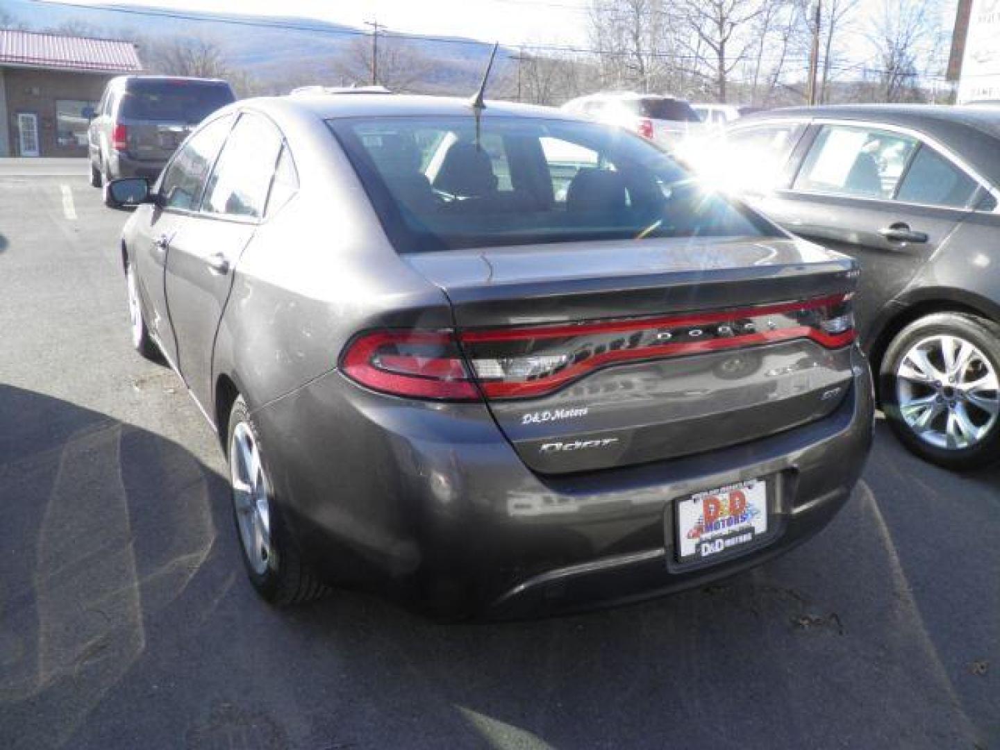2015 GRAY Dodge Dart SXT (1C3CDFBB4FD) with an 2.4L L4 engine, AT transmission, located at 15520 McMullen Hwy SW, Belair, MD, 21502, (301) 729-3700, 39.581375, -78.846451 - Photo#4