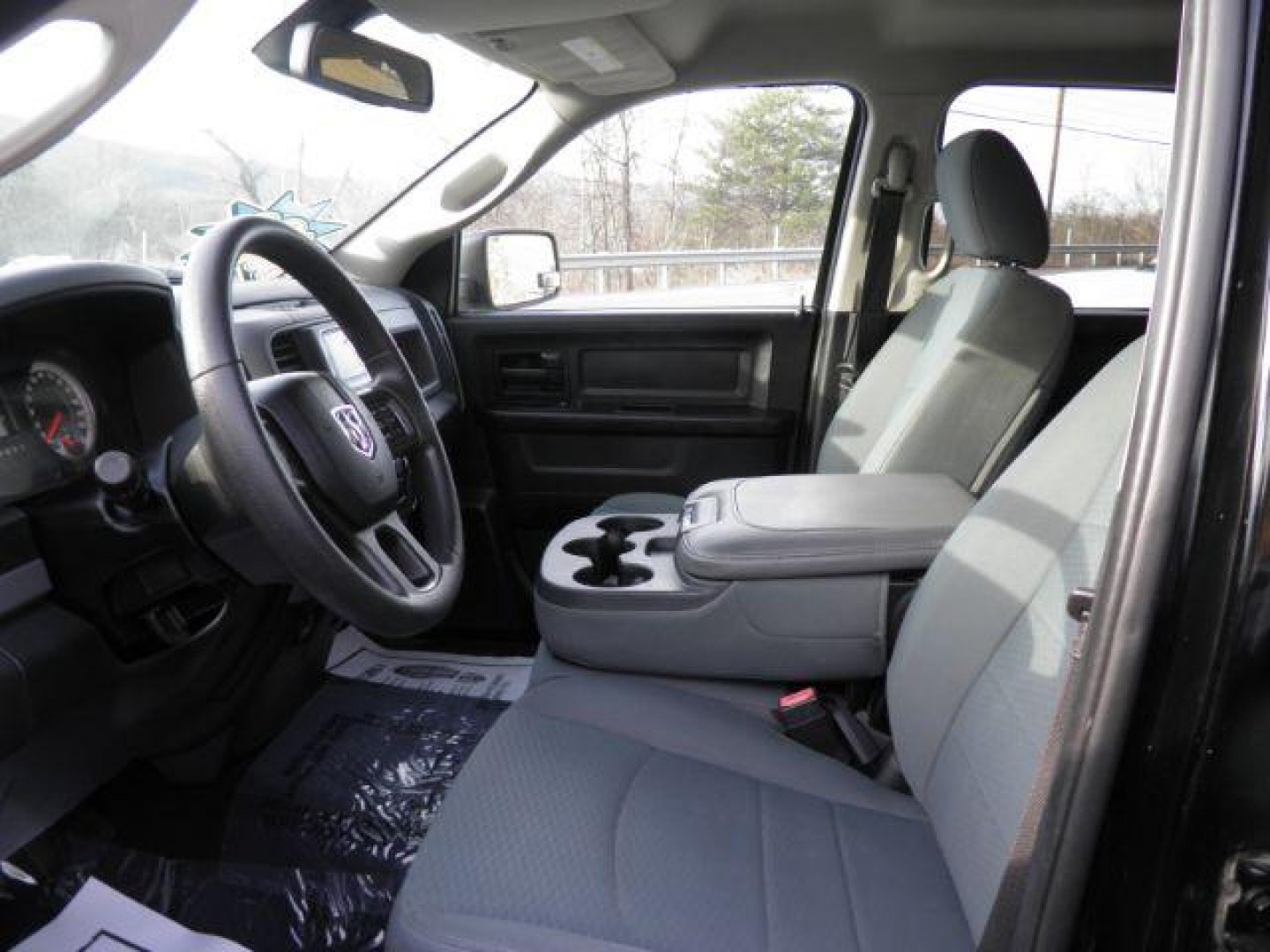 2015 Black Dodge Ram 1500 Express (1C6RR7FG3FS) with an 3.6L V6 engine, AT transmission, located at 15520 McMullen Hwy SW, Belair, MD, 21502, (301) 729-3700, 39.581375, -78.846451 - Photo#1