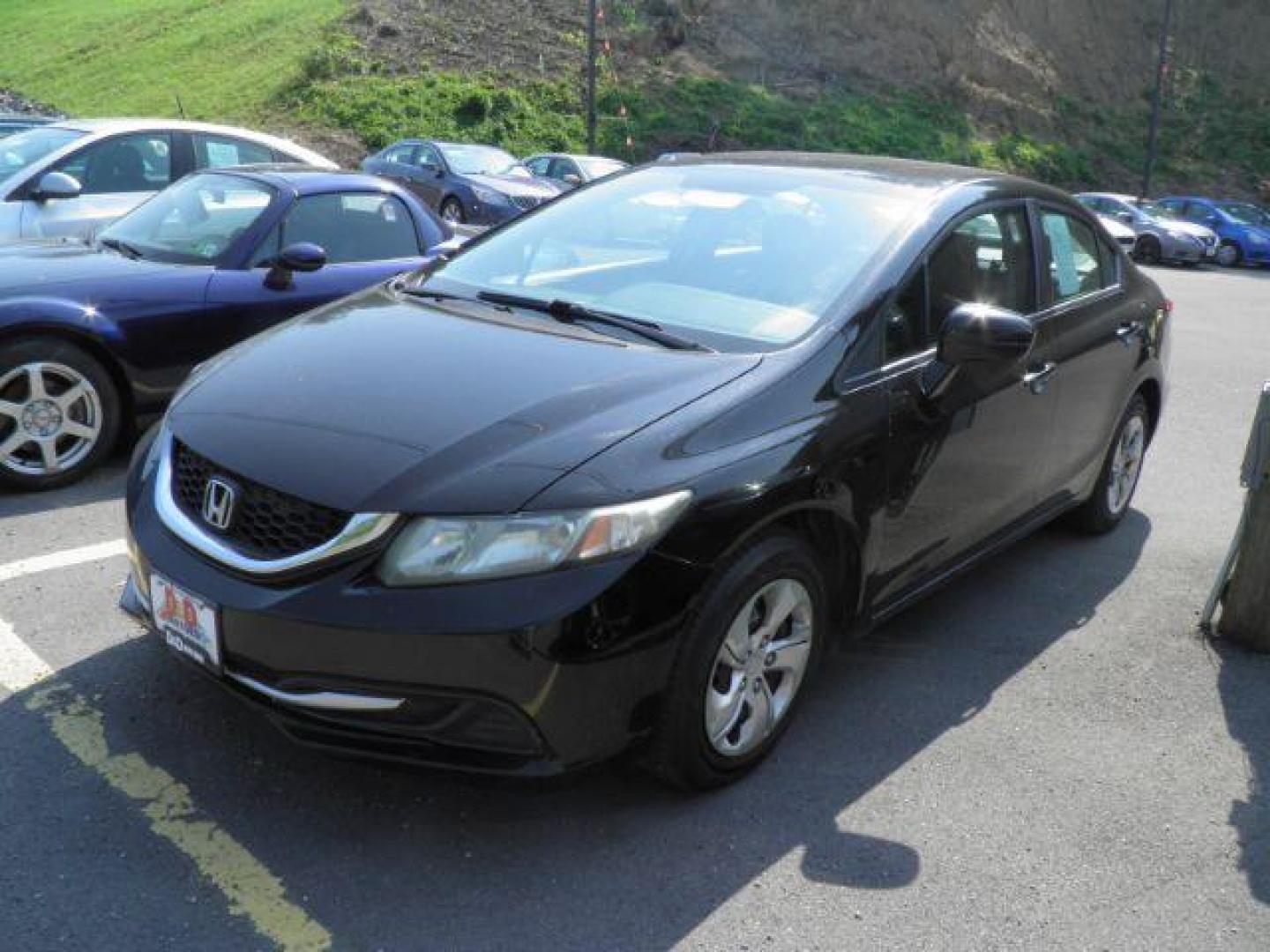 2015 Black Honda Civic LX Sedan CVT (19XFB2F58FE) with an 1.8L I4 engine, AT transmission, located at 15520 McMullen Hwy SW, Belair, MD, 21502, (301) 729-3700, 39.581375, -78.846451 - Photo#0