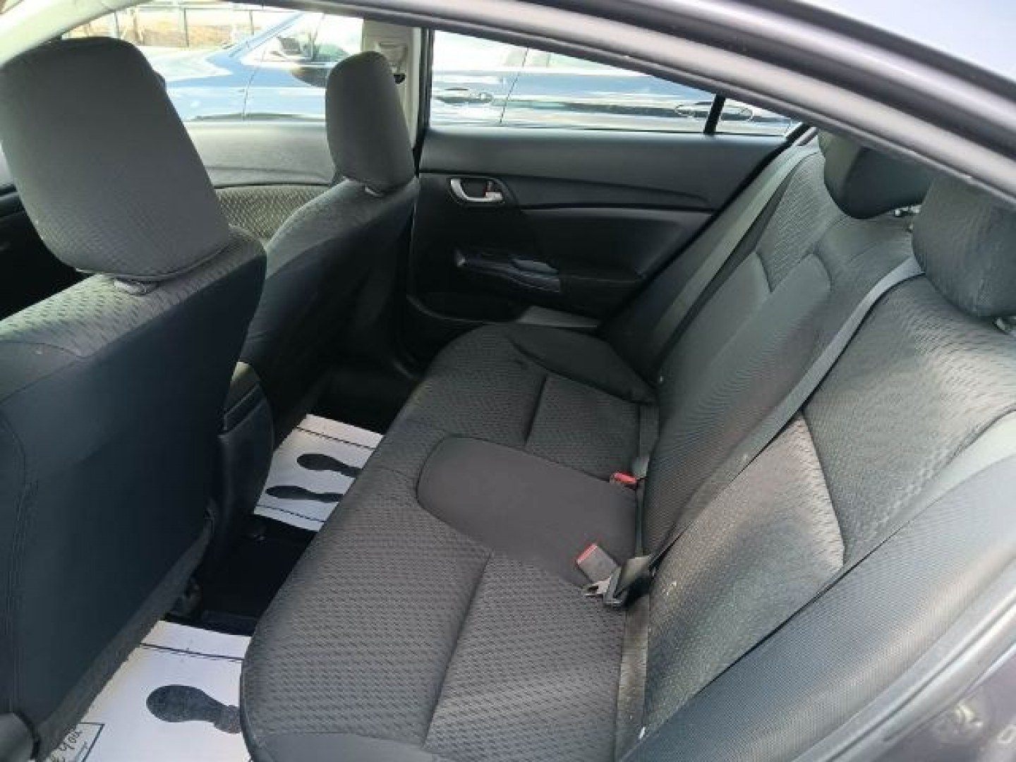 2015 Gray /Black, cloth Honda Civic LX Sedan (19XFB2F50FE) with an 1.8L I4 engine, AT transmission, located at 15520 McMullen Hwy SW, Belair, MD, 21502, (301) 729-3700, 39.581375, -78.846451- Photo#2