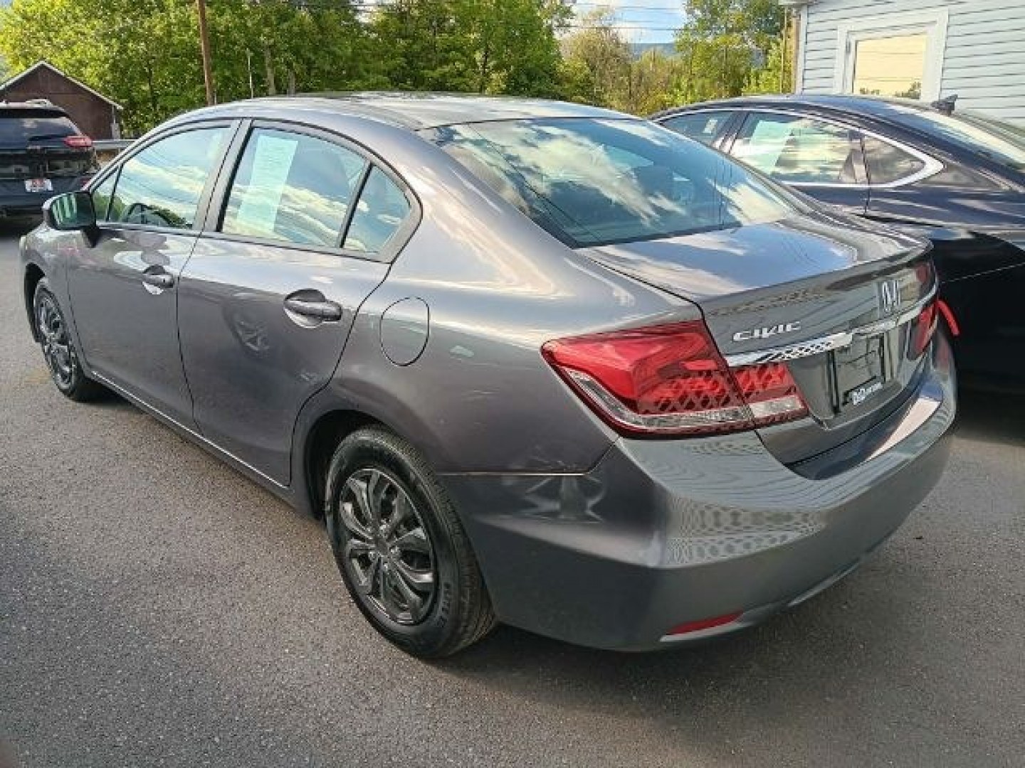 2015 Gray /Black, cloth Honda Civic LX Sedan (19XFB2F50FE) with an 1.8L I4 engine, AT transmission, located at 15520 McMullen Hwy SW, Belair, MD, 21502, (301) 729-3700, 39.581375, -78.846451- Photo#3