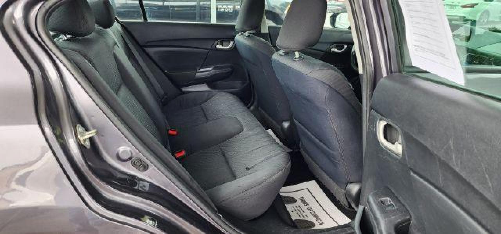 2015 Gray /Black, cloth Honda Civic LX Sedan (19XFB2F50FE) with an 1.8L I4 engine, AT transmission, located at 15520 McMullen Hwy SW, Belair, MD, 21502, (301) 729-3700, 39.581375, -78.846451 - Photo#4