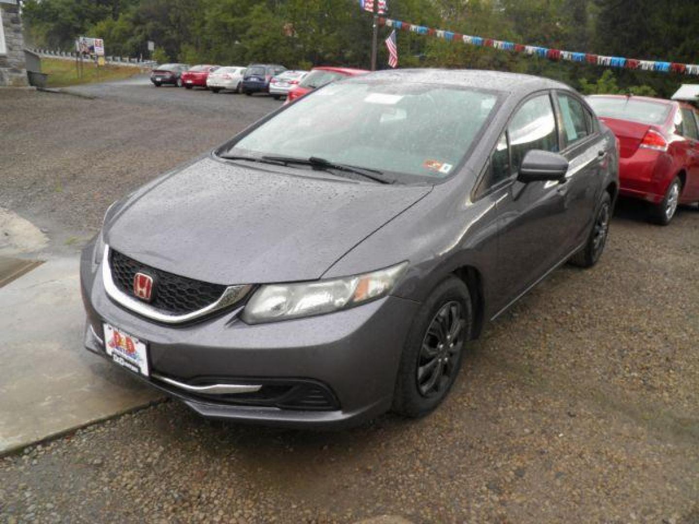 2015 Gray /Black, cloth Honda Civic LX Sedan (19XFB2F50FE) with an 1.8L I4 engine, AT transmission, located at 15520 McMullen Hwy SW, Belair, MD, 21502, (301) 729-3700, 39.581375, -78.846451 - Photo#0