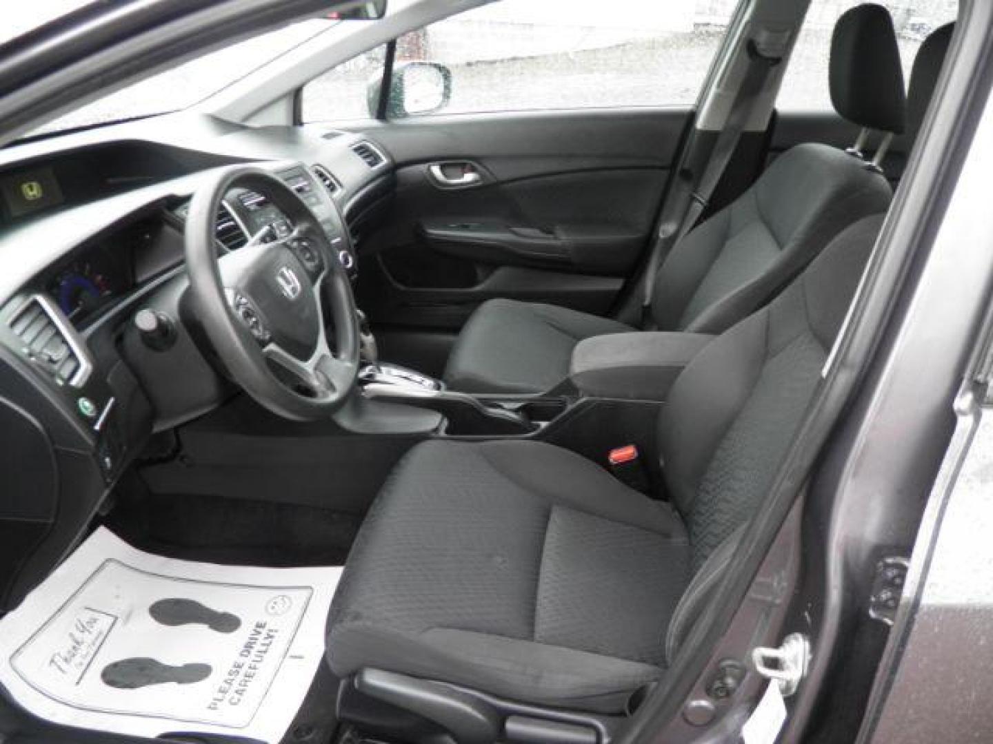 2015 Gray /Black, cloth Honda Civic LX Sedan (19XFB2F50FE) with an 1.8L I4 engine, AT transmission, located at 15520 McMullen Hwy SW, Belair, MD, 21502, (301) 729-3700, 39.581375, -78.846451 - Photo#1