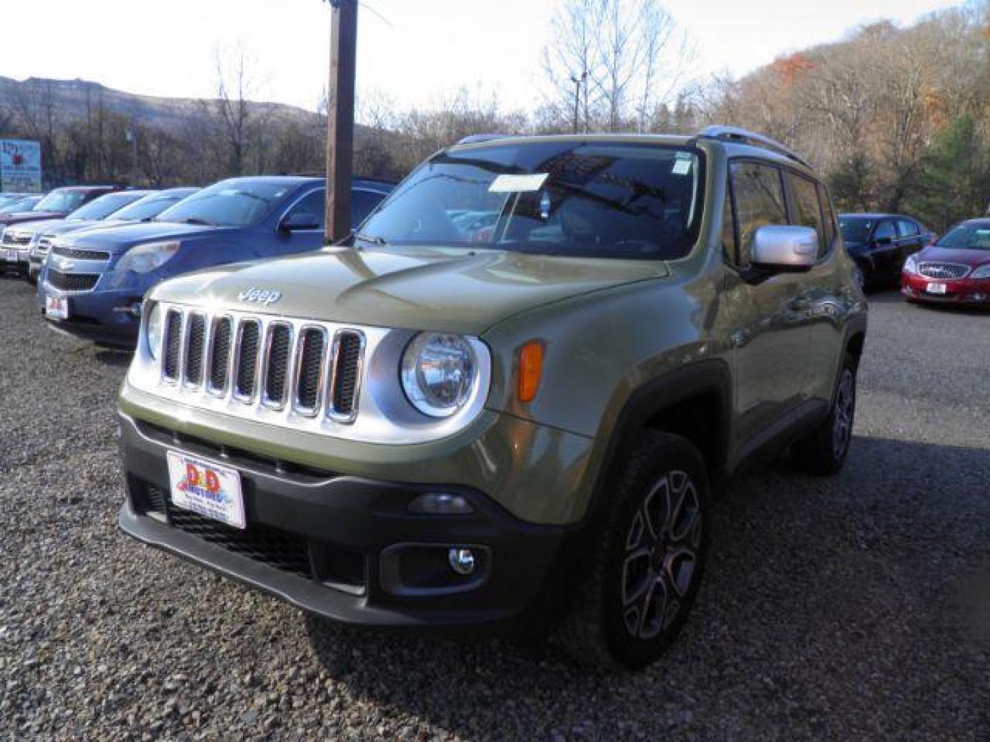 2015 GREEN Jeep Renegade Limited (ZACCJBDT9FP) with an 2.4L L4 engine, located at 19521 New George's Creek Rd SW, Barton, MD, 21521, (301) 463-2404, 39.524323, -79.017906 - Photo#0