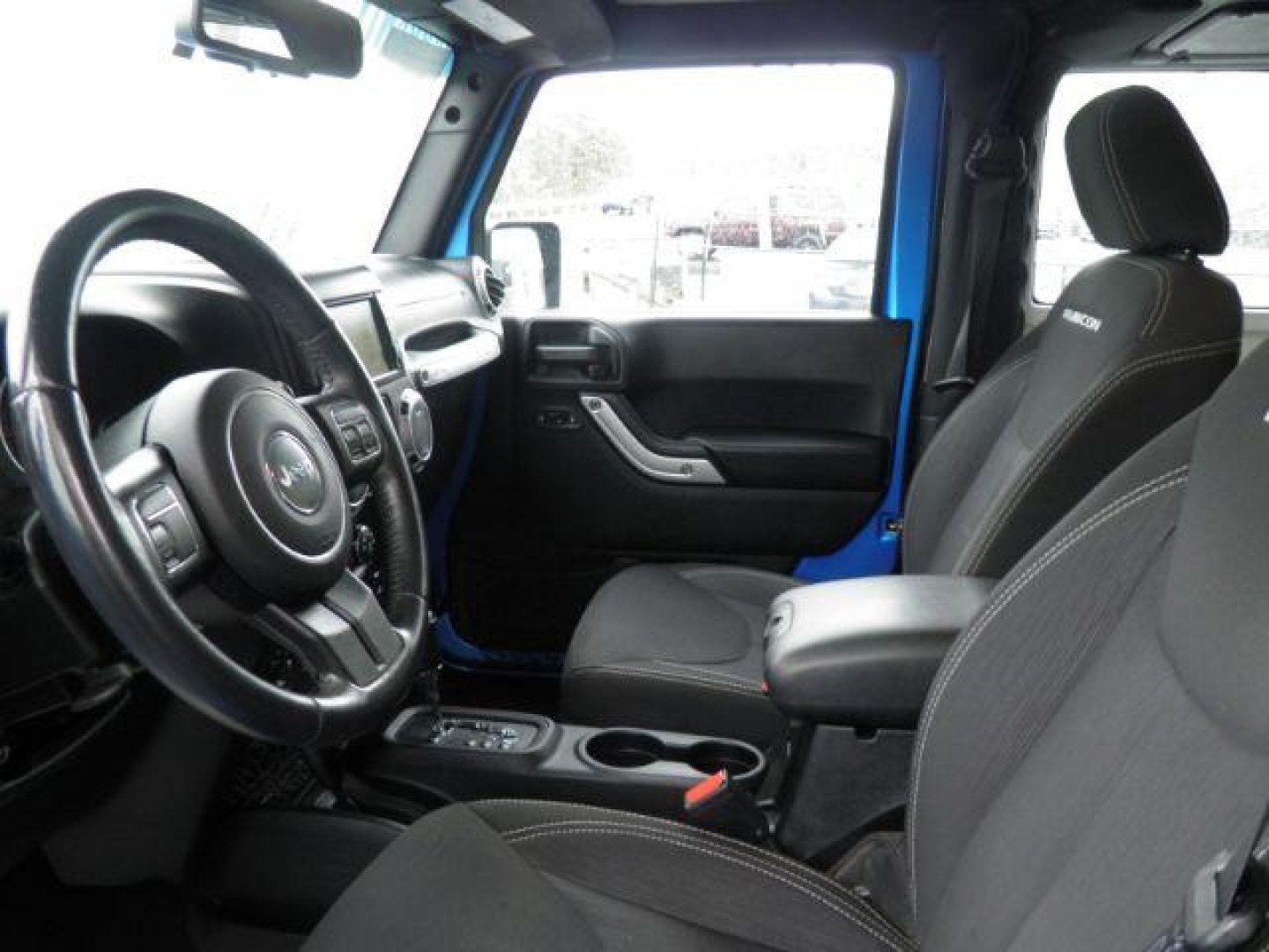 2015 BLUE /Black Jeep Wrangler Rubicon (1C4BJWCGXFL) with an 3.6L V6 engine, AT transmission, located at 15520 McMullen Hwy SW, Belair, MD, 21502, (301) 729-3700, 39.581375, -78.846451 - Photo#1