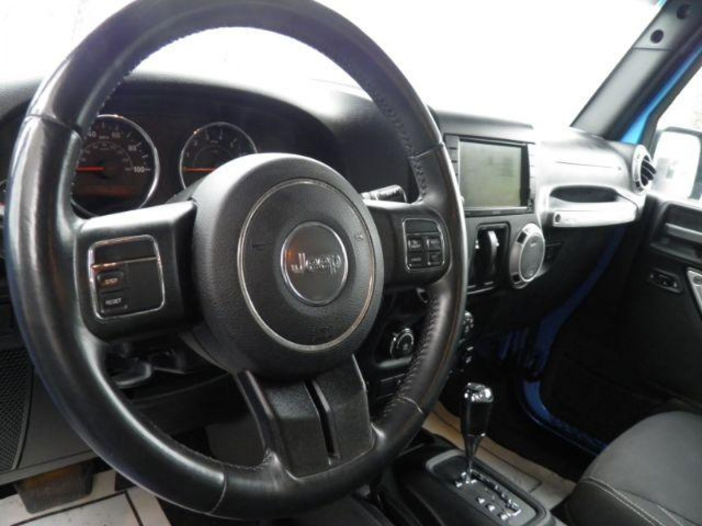 2015 BLUE /Black Jeep Wrangler Rubicon (1C4BJWCGXFL) with an 3.6L V6 engine, AT transmission, located at 15520 McMullen Hwy SW, Belair, MD, 21502, (301) 729-3700, 39.581375, -78.846451 - Photo#2