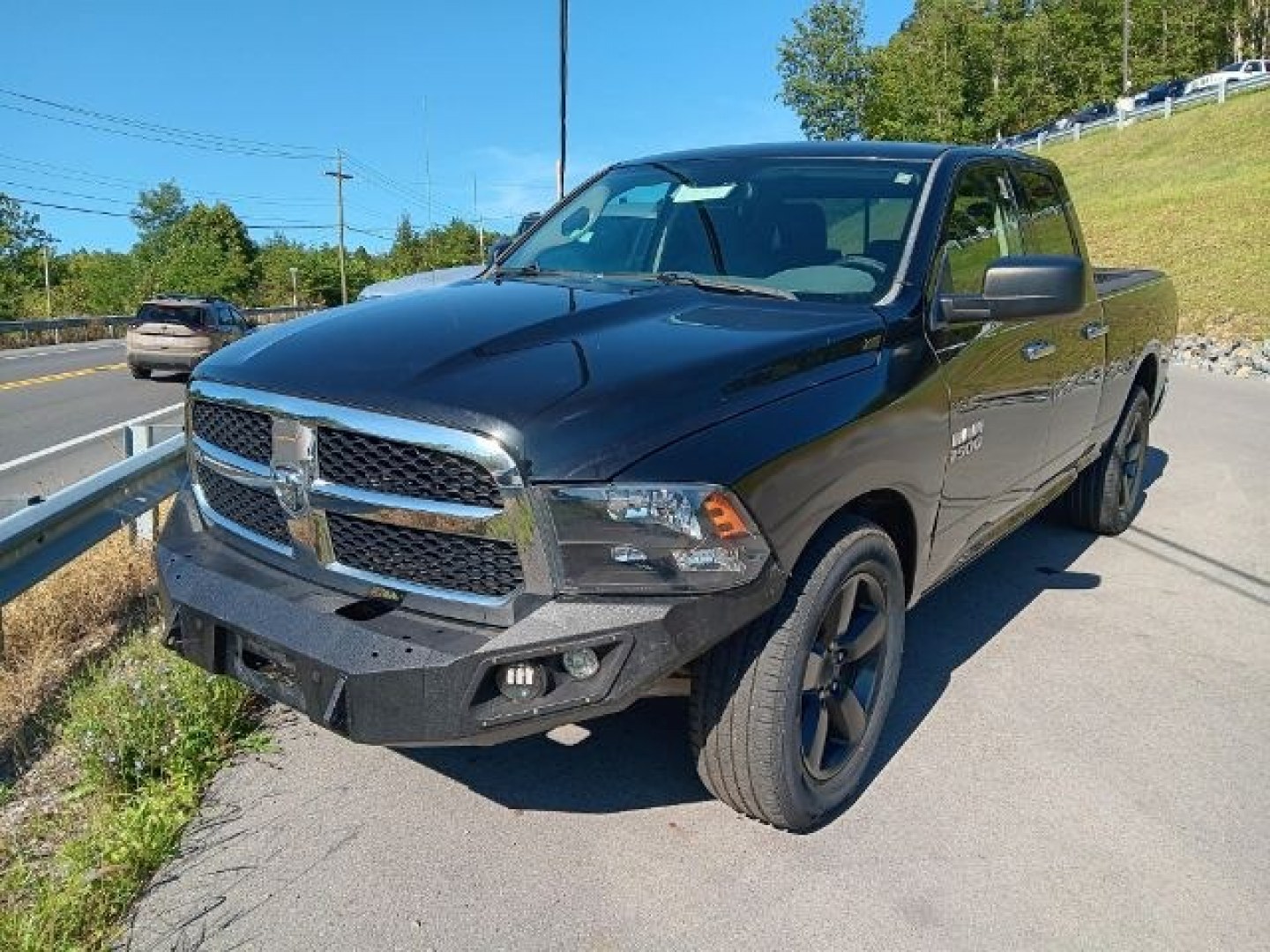 2015 BLACK Ram 1500 SLT (1C6RR6GT4FS) with an 3.6L V6 engine, AT transmission, located at 15520 McMullen Hwy SW, Belair, MD, 21502, (301) 729-3700, 39.581375, -78.846451- Photo#0