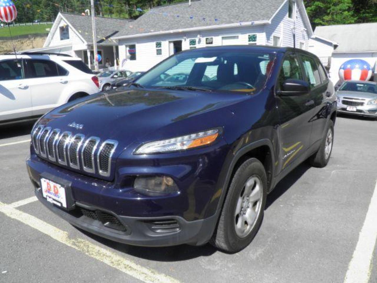 2016 Blue Jeep Cherokee Sport (1C4PJMAB8GW) with an 3.2L V6 engine, AT transmission, located at 15520 McMullen Hwy SW, Belair, MD, 21502, (301) 729-3700, 39.581375, -78.846451 - Photo#0