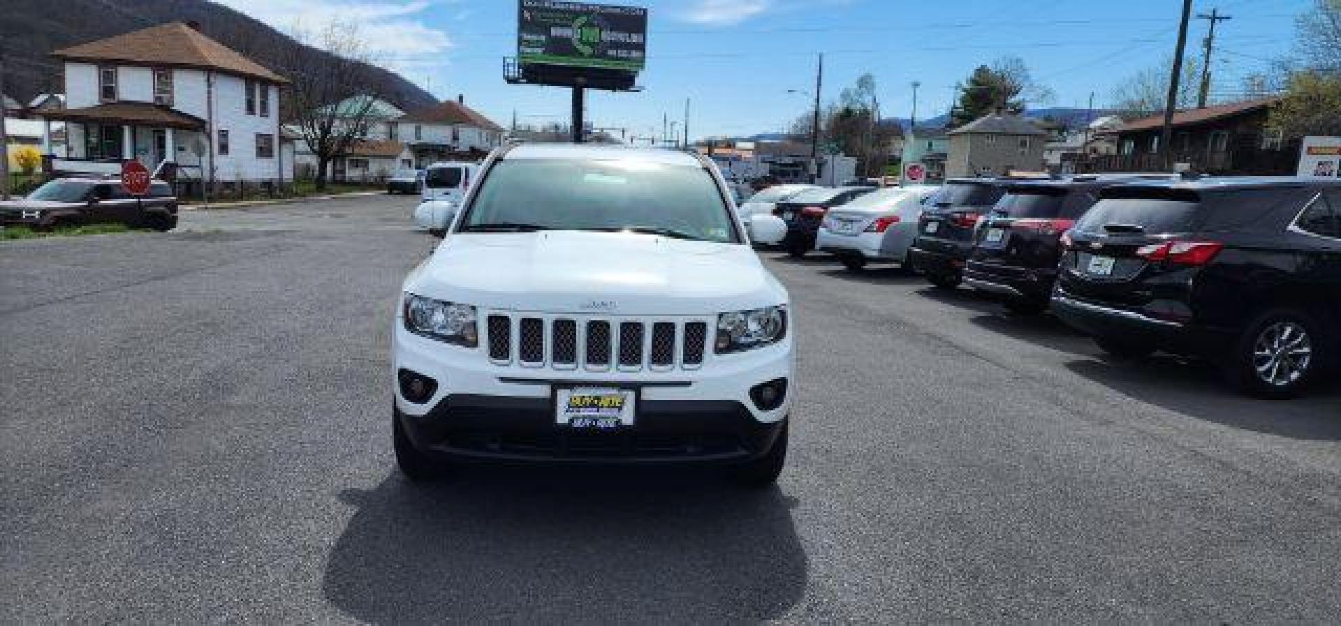2016 WHITE /Dark Slate Gray/Light Pebble Beige, vinyl/cloth Jeep Compass Latitude 4WD (1C4NJDEB8GD) with an 2.4L L4 engine, AT transmission, located at 15520 McMullen Hwy SW, Belair, MD, 21502, (301) 729-3700, 39.581375, -78.846451 - Photo#1