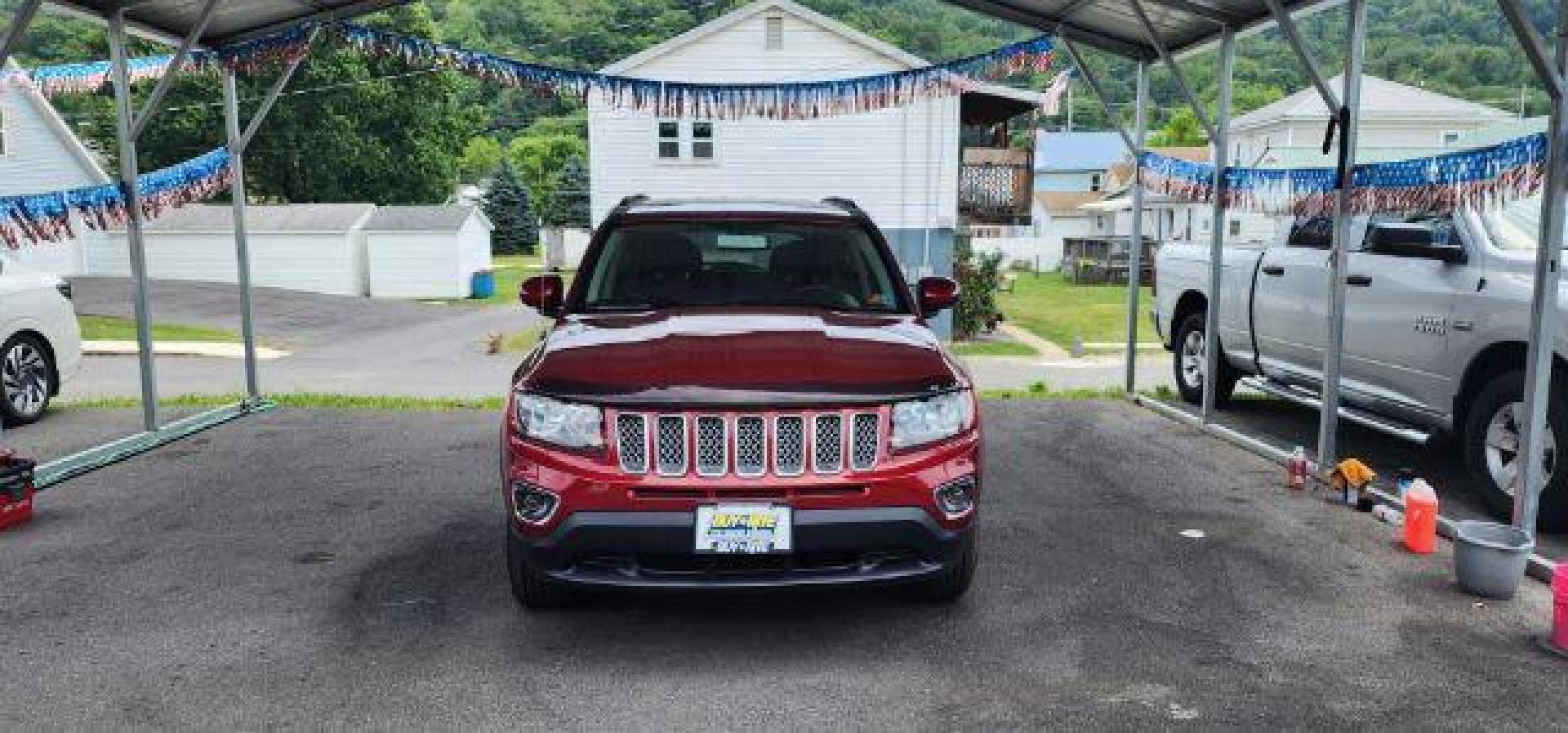 2016 MAROON /Leather Jeep Compass Latitude 4WD (1C4NJDEB9GD) with an 2.4l L4 engine, AT transmission, located at 15520 McMullen Hwy SW, Belair, MD, 21502, (301) 729-3700, 39.581375, -78.846451 - Photo#1