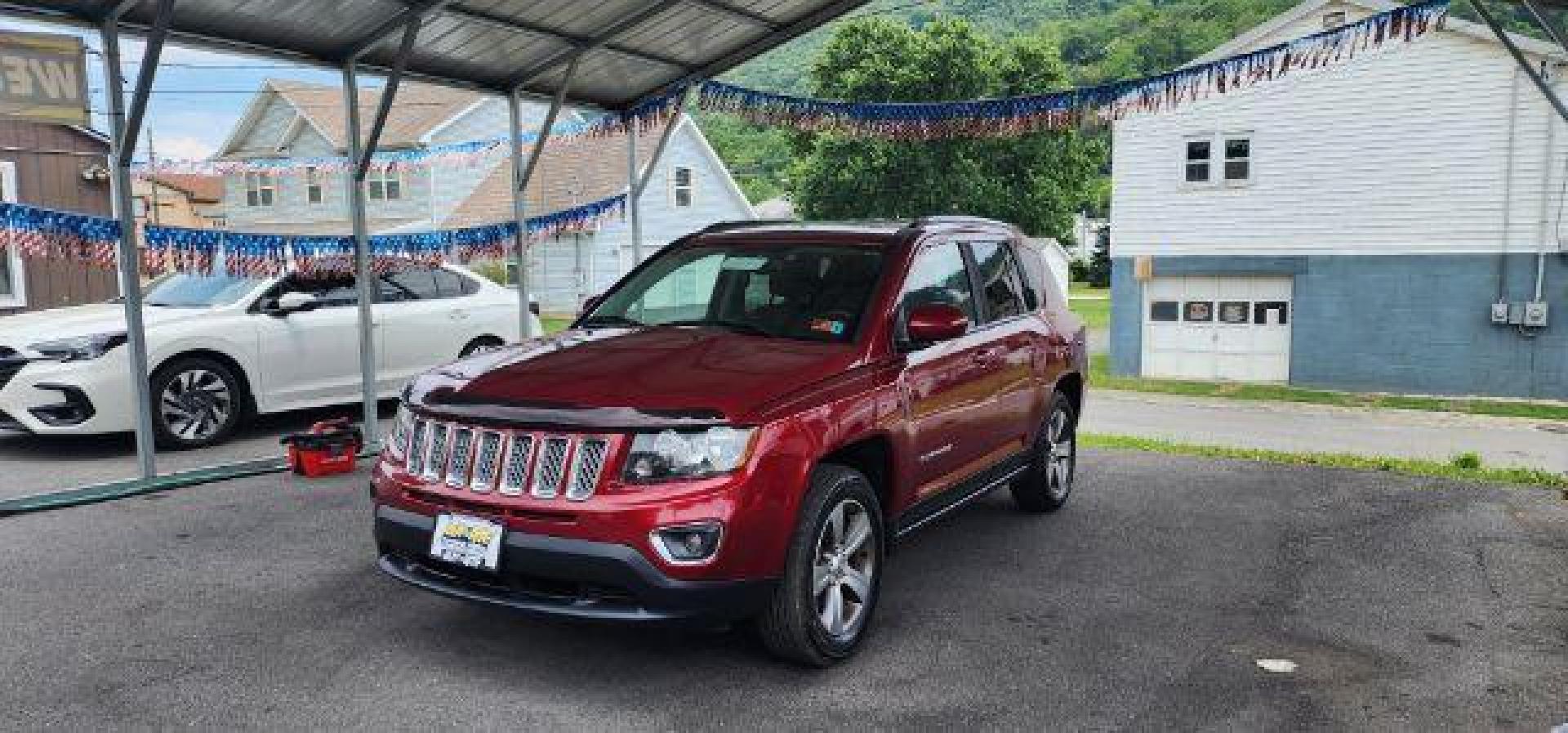 2016 MAROON /Leather Jeep Compass Latitude 4WD (1C4NJDEB9GD) with an 2.4l L4 engine, AT transmission, located at 15520 McMullen Hwy SW, Belair, MD, 21502, (301) 729-3700, 39.581375, -78.846451 - Photo#2