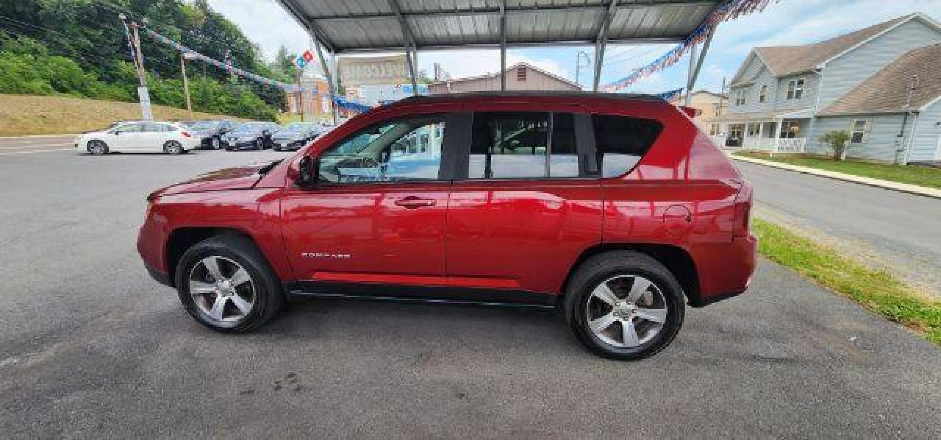2016 MAROON /Leather Jeep Compass Latitude 4WD (1C4NJDEB9GD) with an 2.4l L4 engine, AT transmission, located at 15520 McMullen Hwy SW, Belair, MD, 21502, (301) 729-3700, 39.581375, -78.846451 - Photo#3