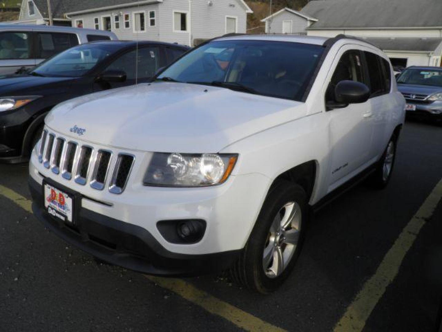2016 White Jeep Compass Sport (1C4NJDBBXGD) with an 2.4L I4 engine, AT transmission, located at 15520 McMullen Hwy SW, Belair, MD, 21502, (301) 729-3700, 39.581375, -78.846451 - Photo#0