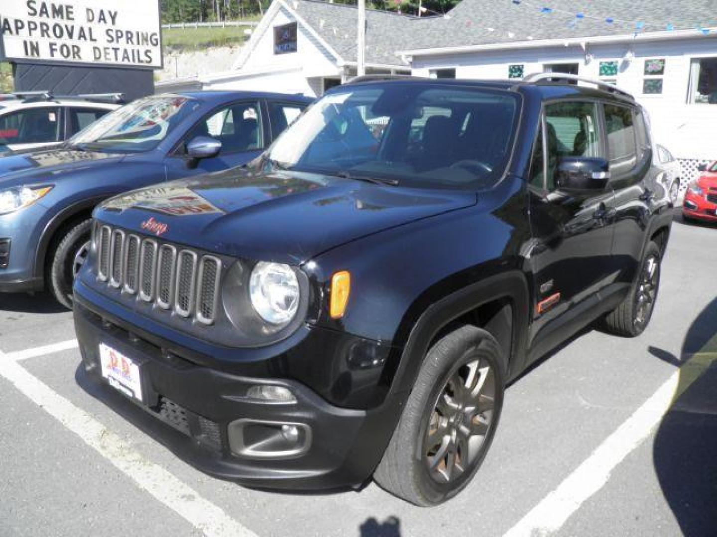 2016 Black Jeep Renegade 75th Anniversary (ZACCJBBT7GP) with an 2.4L I4 engine, AT transmission, located at 15520 McMullen Hwy SW, Belair, MD, 21502, (301) 729-3700, 39.581375, -78.846451 - Photo#0