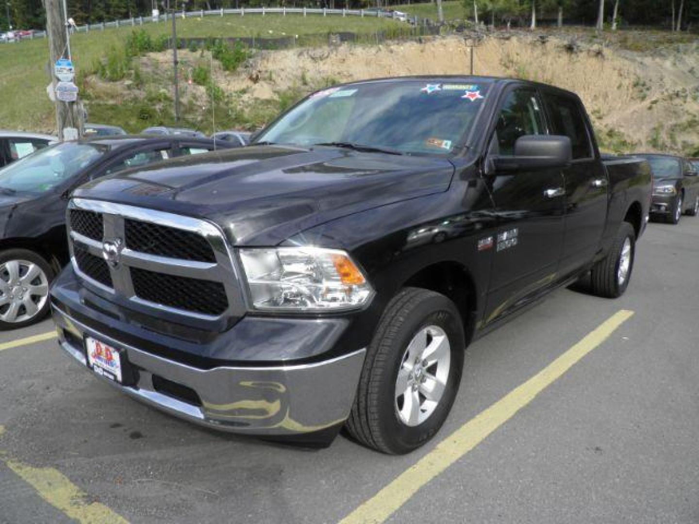 2017 Black /Black/Diesel Gray, cloth Dodge Ram 1500 SLT Crew Cab LWB 4WD (1C6RR7TT5HS) with an 5.7L V8 engine, AT transmission, located at 15520 McMullen Hwy SW, Belair, MD, 21502, (301) 729-3700, 39.581375, -78.846451 - FOR A BETTER PRICE CALL PAUL AT 301-268-8150 - Photo#0